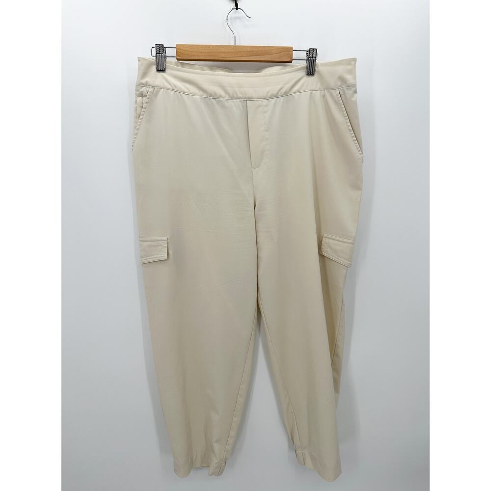 Soft Surroundings‎ Cream Beige Go Lively Cargo Pants Womens Large Jogger B10